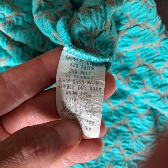 TIANELLO by STEVE BARRAZA Turquoise/Aqua Dress M - Picture 7 of 9